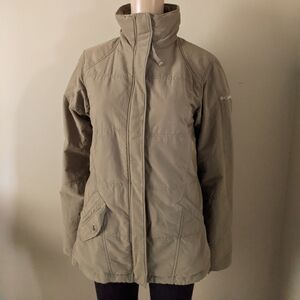 Columbia fleece lined quilted jacket coat, women's small